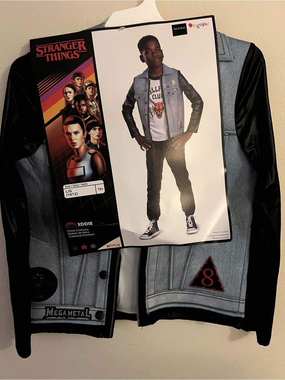 Stranger Things Eddie Jacket Halloween Costume Kids Size Large 10/12 NWT